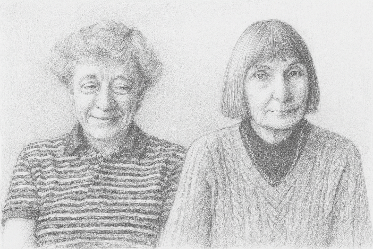 KI-gestützte Illustration von Dr. Margund Brusch und Ilse Ritscher, den Stifterinnen der Brusch & Ritscher Stiftung